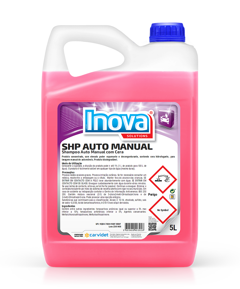 Champô auto manual com cera