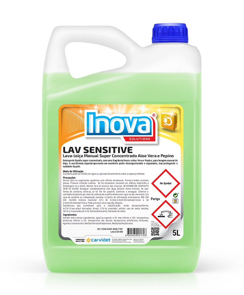 Detergente lava loiça aloé vera e pepino 5L